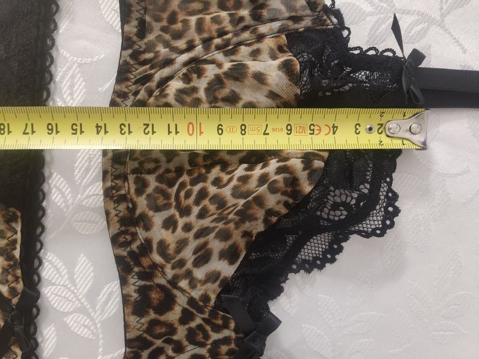Komplet bielizny leopard panterka M nowy