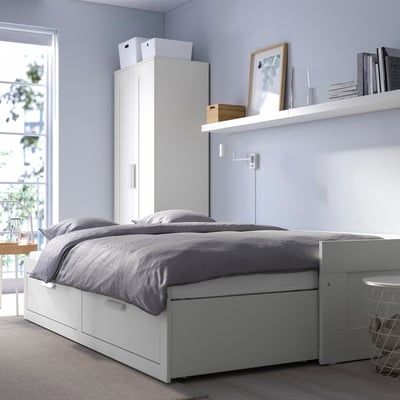 Cama Ikea Brimnes (80x200) - Estrado duplo