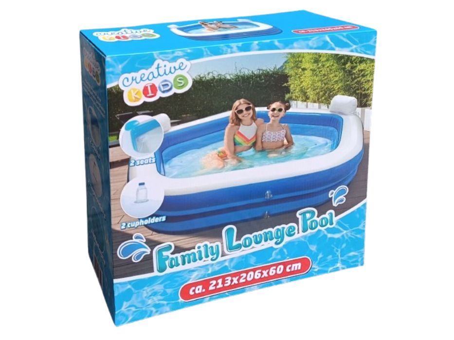 Dmuchany basen z siedziskiem 60x206x213cm - 400L