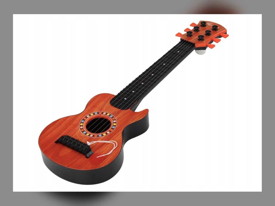 Nowa Gitara Dla Dzieci 6 Strun 46,5 Cm Zabawkowa Do Nauki Kostka