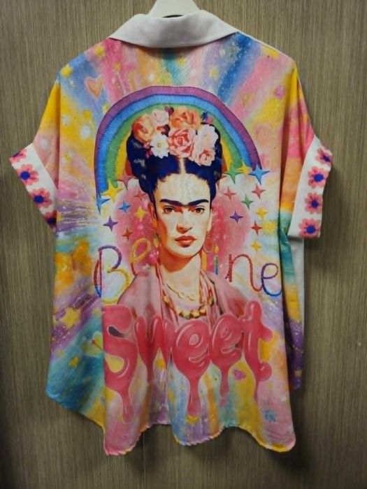 Koszula bluzka lato Frida, len roz. Uni Plus Italy !!!