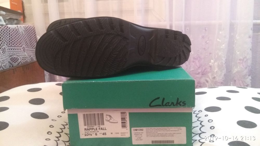 Ботинки Clarks Rapple Fall мужские ботинки (оригинал) 45 р.