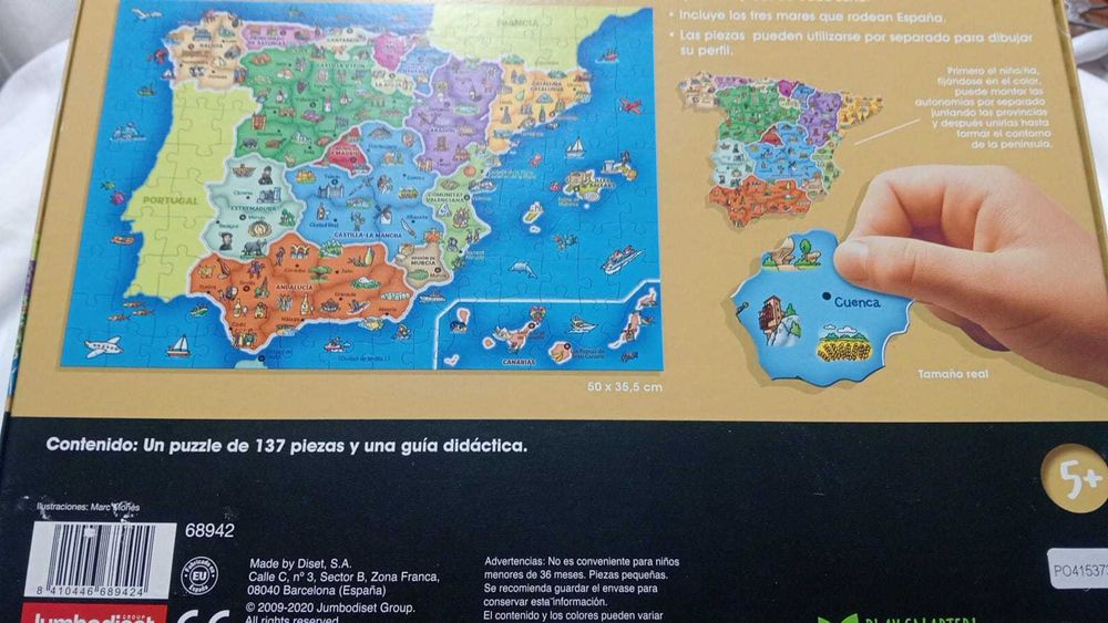 Puzzle Educativo Diset – Províncias e Autonomias de Espanha (137 Peças)