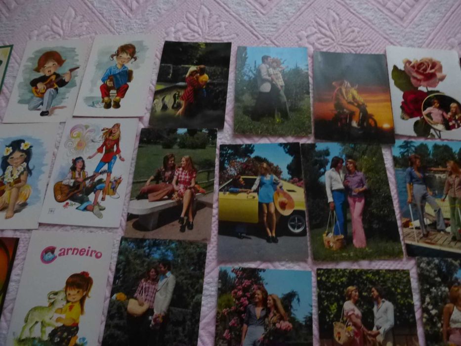 lote 44 postais vintage