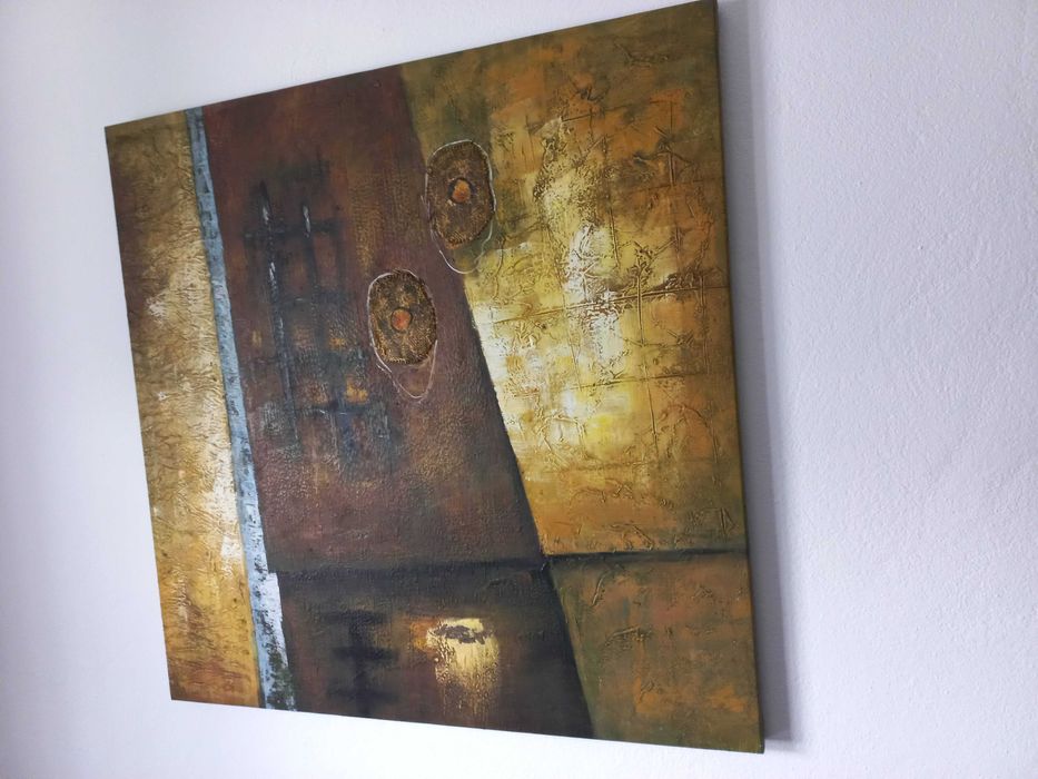 Pintura abstracta em tela