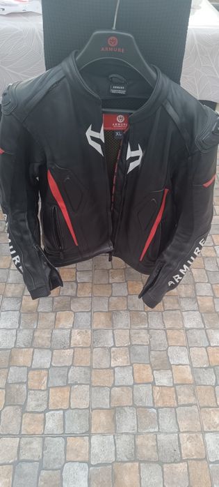 Casaco ARMURE Hamo Leather AAA Black / Red