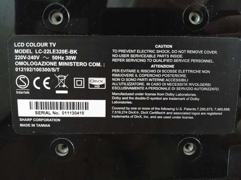 Tv Led 22 cale Sharp Aquos LC-22LE320E Usb