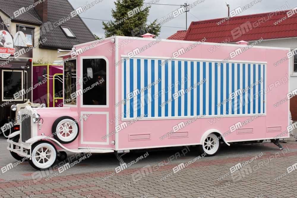 Przyczepa gastronomiczna Retro Food Truck, sprzedaż i wynajem,lody