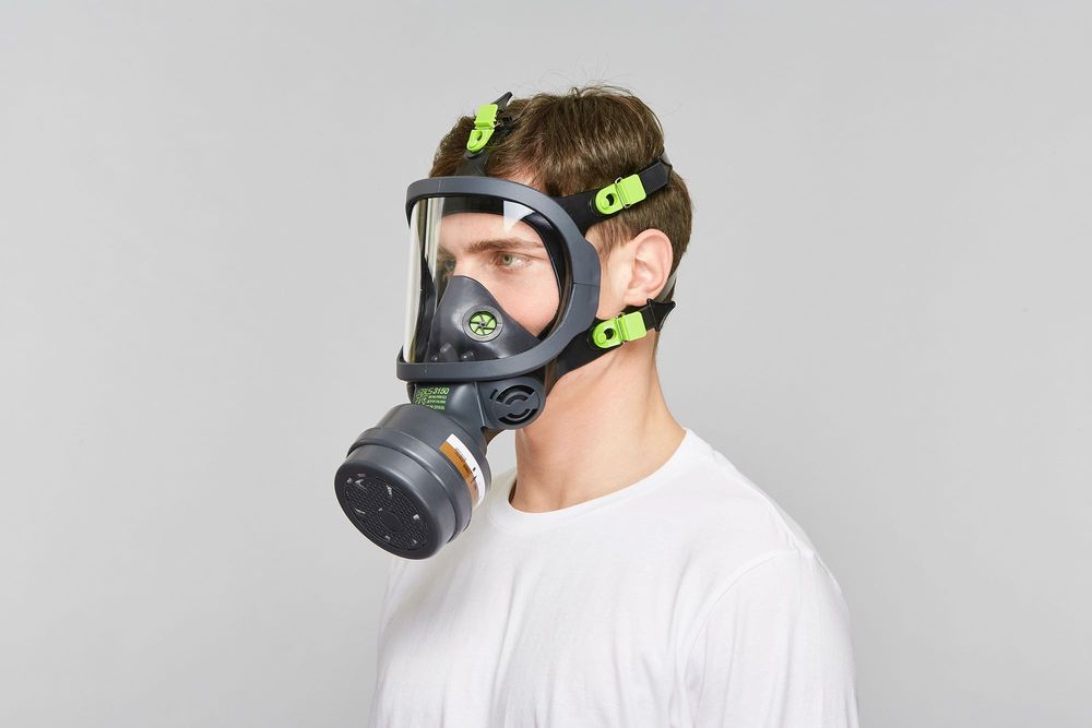 BLS 3150 CL2 Защитная маска противогаз панорамная с фильтром