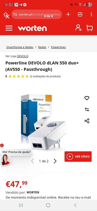 Devolo Powerline dLan 550 Duo+ (2uni)
