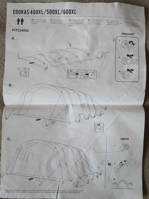 Namiot 4-osobowy z pompowanym stelażem