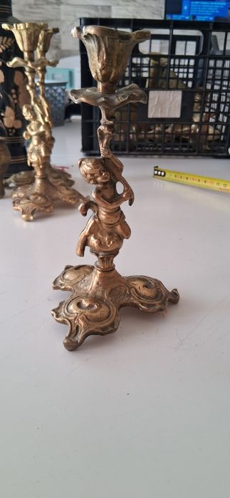 Bardzo ładny świecznik mosiezny