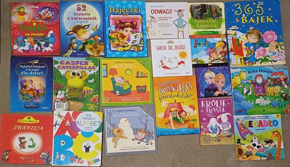 Giga zestaw 18 książek dla dzieci, bajki, emocje, piękne historyjki