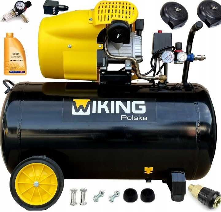 10Bar KOMPRESOR Wiking 100L olejowy tłokowy sprężarka pompa powietrza