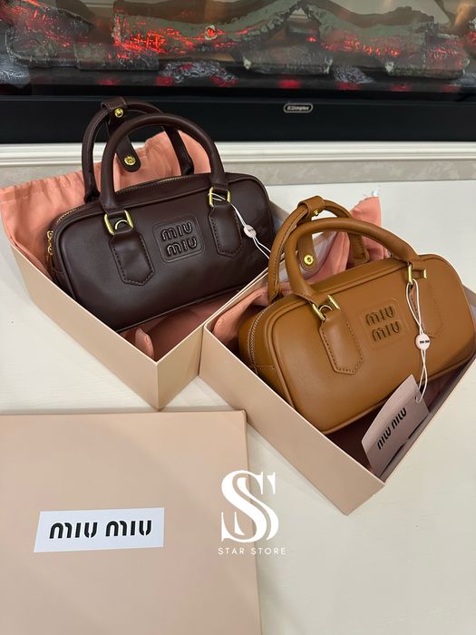 Сумка Miu Miu, міу міу, шоко і рижа