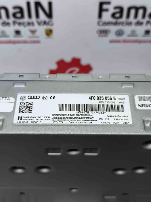 Rádio / Auto Rádio AUDI A4 B8 Avant