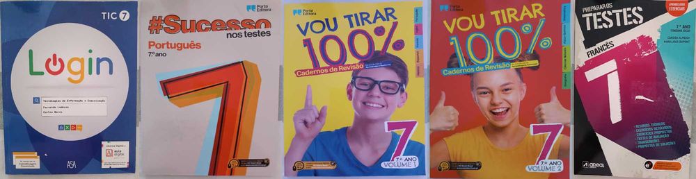 Manuais escolares e livros de actividades do 7º ano