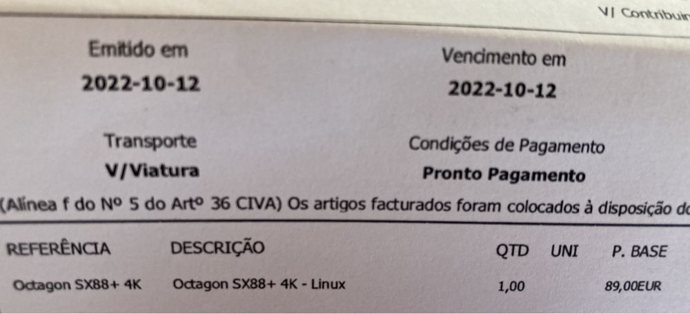 Octagon SX88+ semi novo