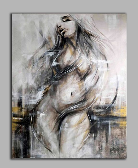 Esencja kobiecej figury  100x80 akryl na płótnie