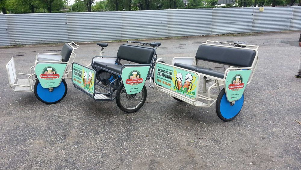 Riksza / rower pasażerski / rower z ławeczką - solidna, rozkładana