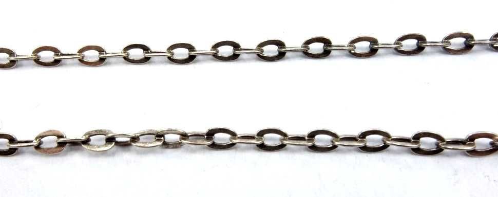 Vintage Stary srebrny łańcuszek ankier 45cm 3,2mm Unisex