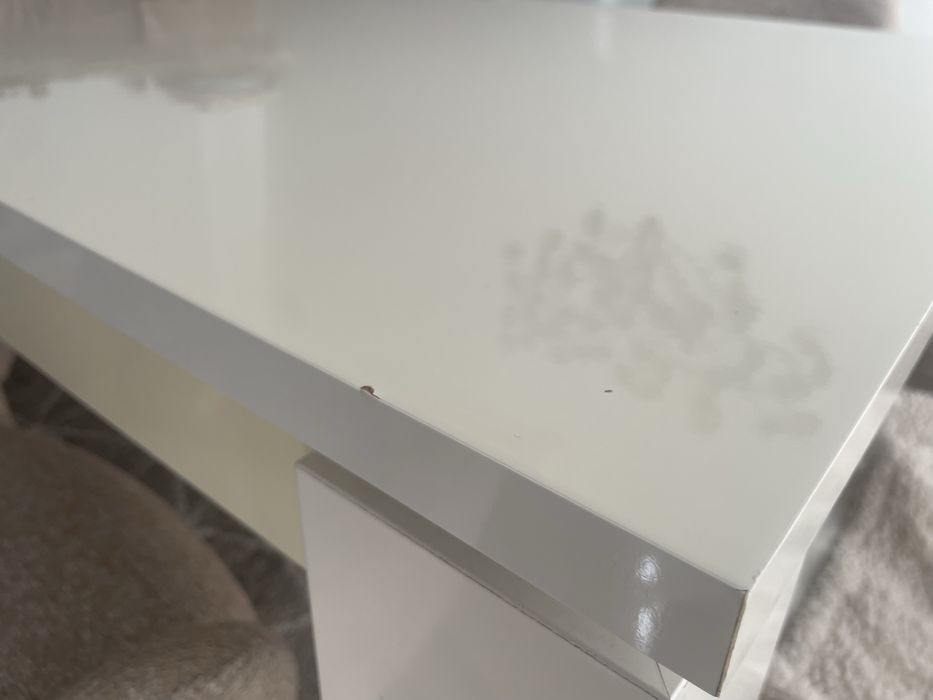 Mesa branca lacada 90x 160/205 (extensivel)