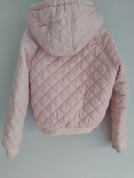 Ciepła kurtka zimowa pikowana 122 cm dziewczynka