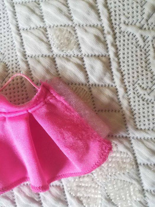 Vestido Rosa para Boneca pequena