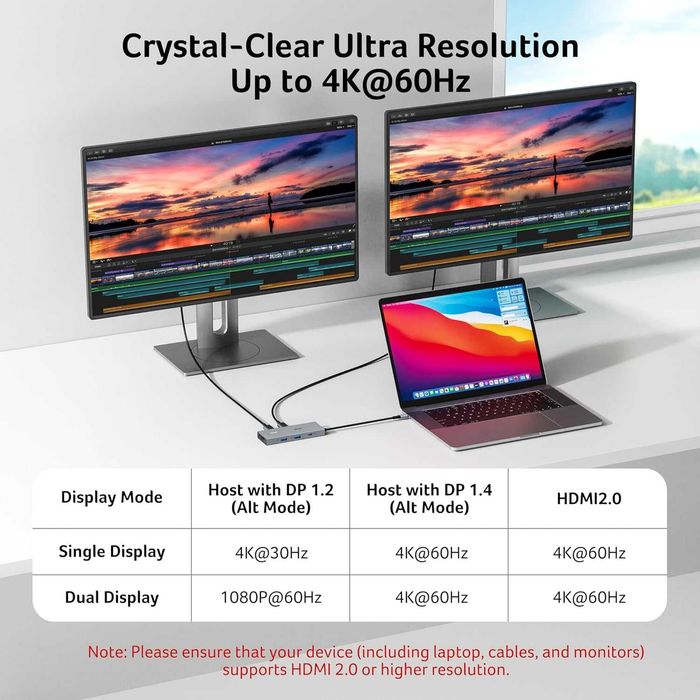 Acer USB-C Hub 9w1, Stacja dokująca do laptopa