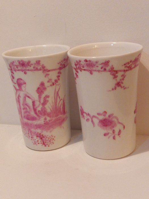 Copos antigos em porcelana chinesa Séc XIX