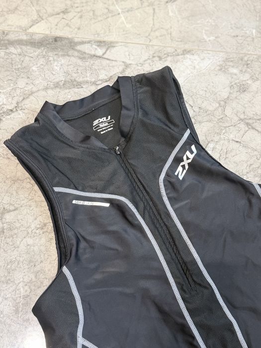 Спортивна майка для бігу жіноча s 42-44 2xu running singlet triathlon tank sleeveless 1/2 zip