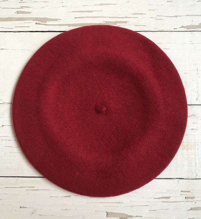 Piękny Damski Beret Fezko 100% Wełna Wool Rare Unikat Nowy !