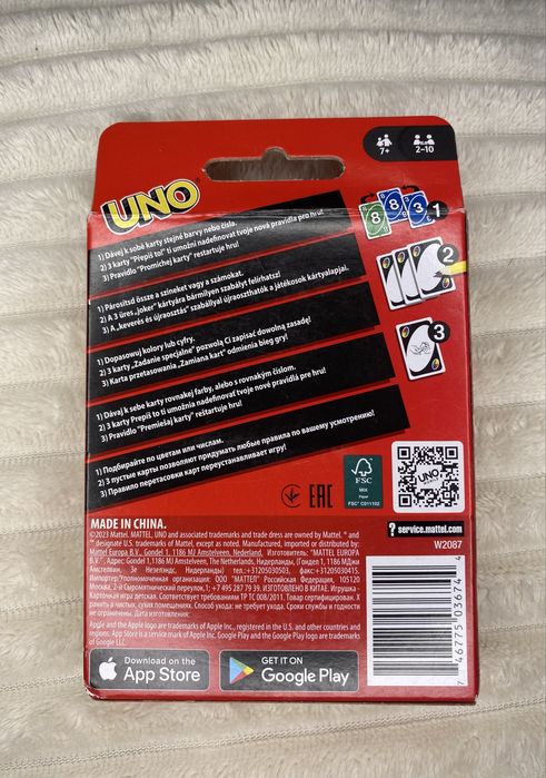 UNO Oryginalna Gra Karciana