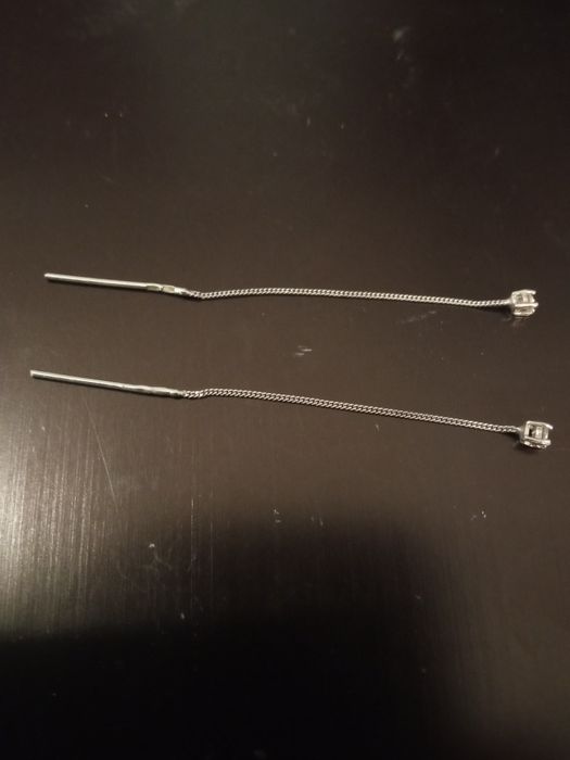 Срібні сережки- протяжки.