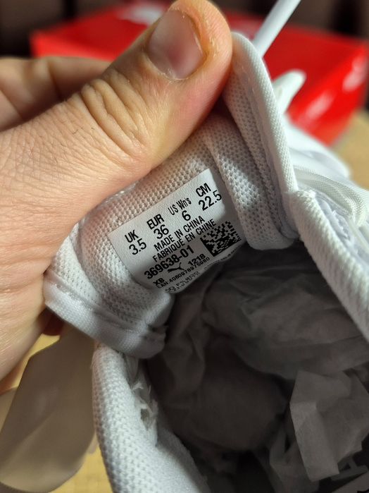 Оригінал 100% Жіночі кросівки Puma Basket Heart з широкими атласними шнурками(Розмір 36-22,5см)
