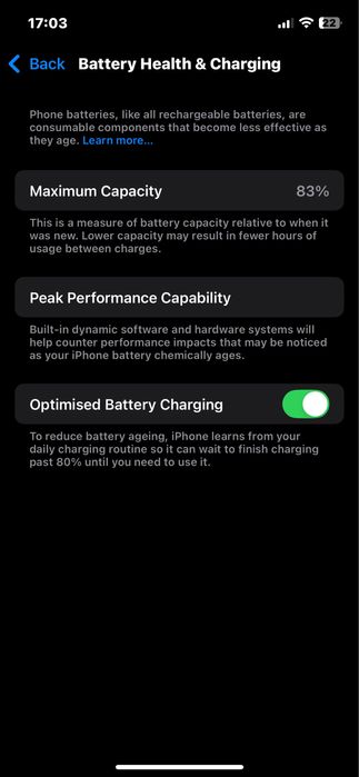 Apple iPhone 12 Pro 256 GB 83% Battery Max Capafity