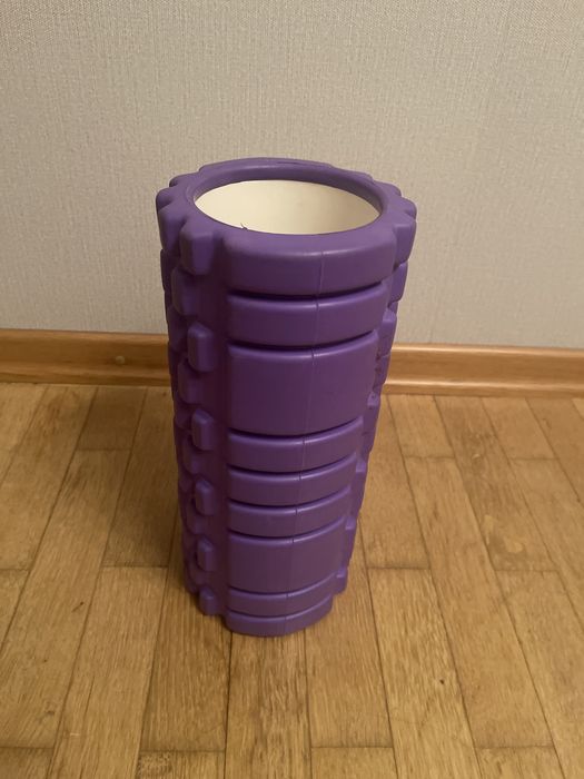 Ролик для занять йогою Foam Roller EVA масажний Фіолетовий