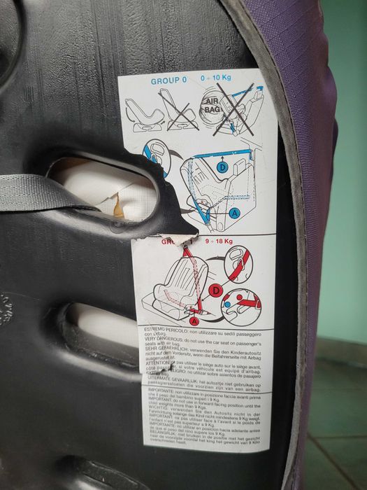 Fotelik samochodowy NEONATO 0-10 kg / 9-18 kg żółty