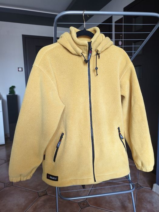Polar z kapturem żółty Polartec rozm. S
