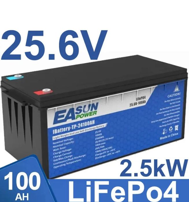 Акумулятор lifePO4 EASUN 24v/100ah