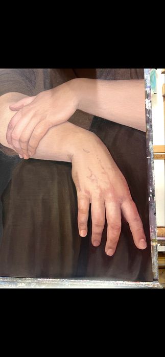 Obraz 50x70 olejny dłonie