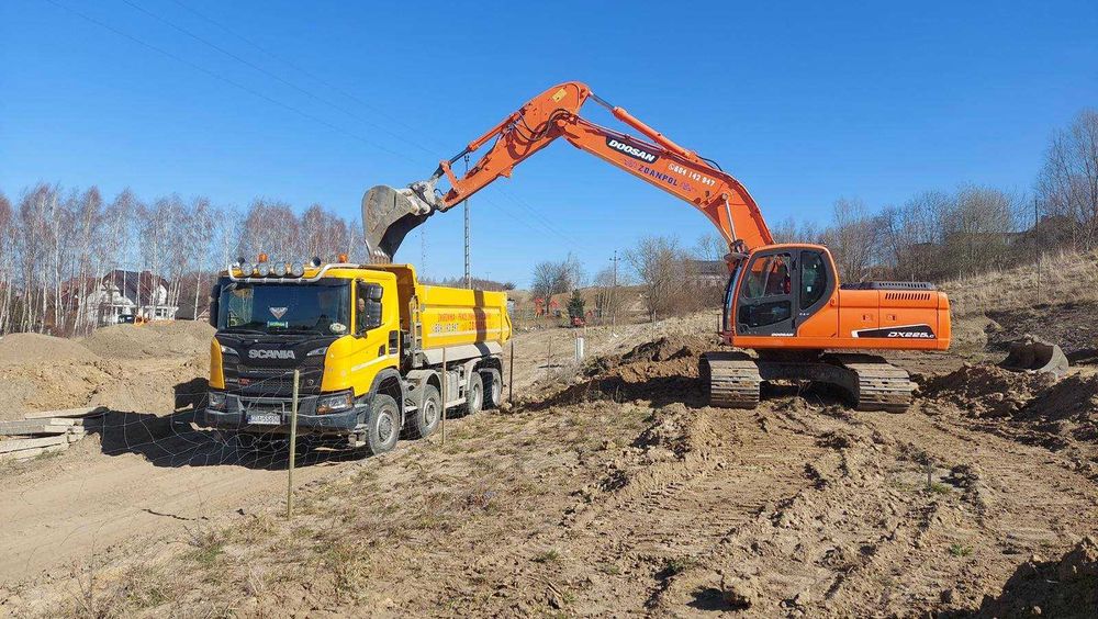 Usługi Koparka Wykopy Rozbiórki Transport Żwirownia Piasek Czarnoziem