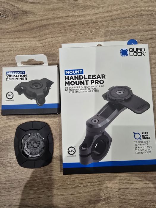 Quad Lock na motocykl/rower – Pro Mount + Amortyzator,  Nowe