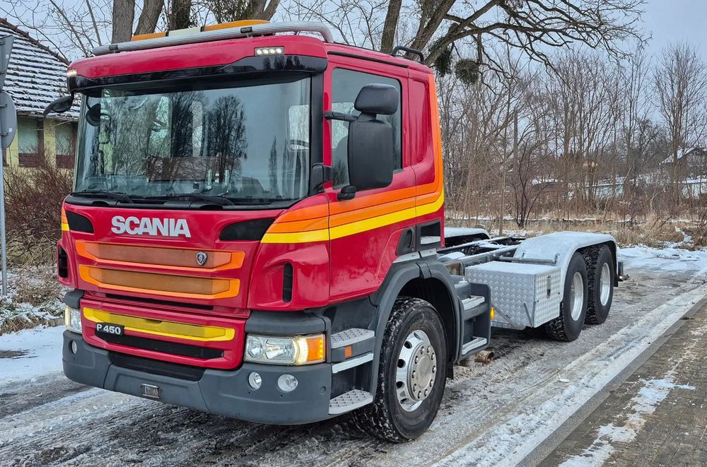 Scania P450  Podwozie / Do Zabudowy / Rama / 6x4 / Beczka / Hak / Wywrotka / Resor