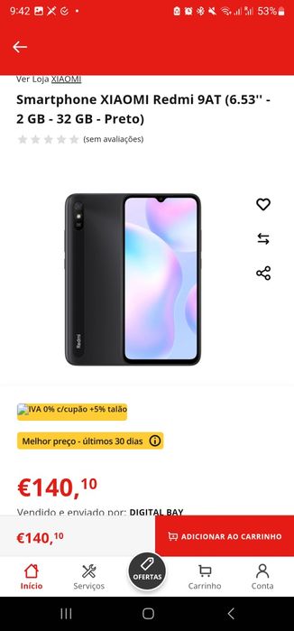 Phone  xiaomi Redmi 9A 32gb  2gb ram