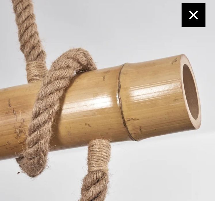 Lampa boho wisząca. Bambus