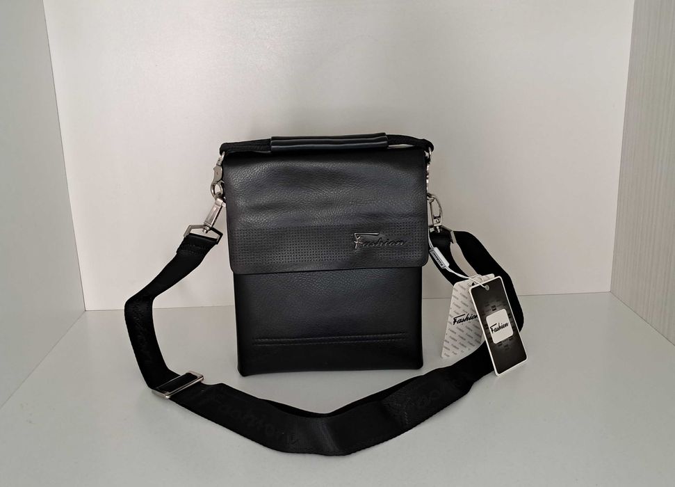 Мужская сумка экокожа на длинной ручке