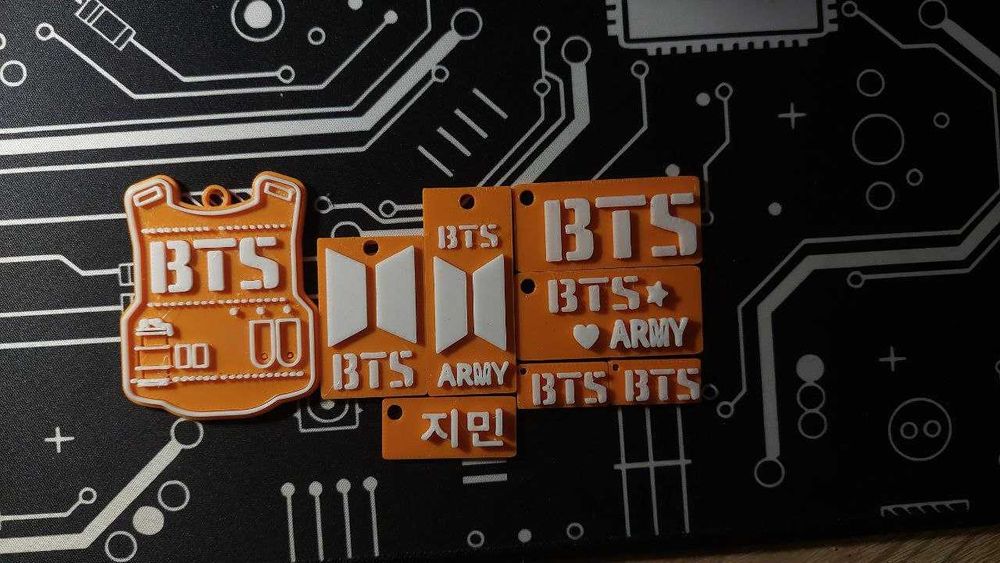 3D фігурки та брелоки BTS | 3D-друк на замовлення | Подарунок ARMY