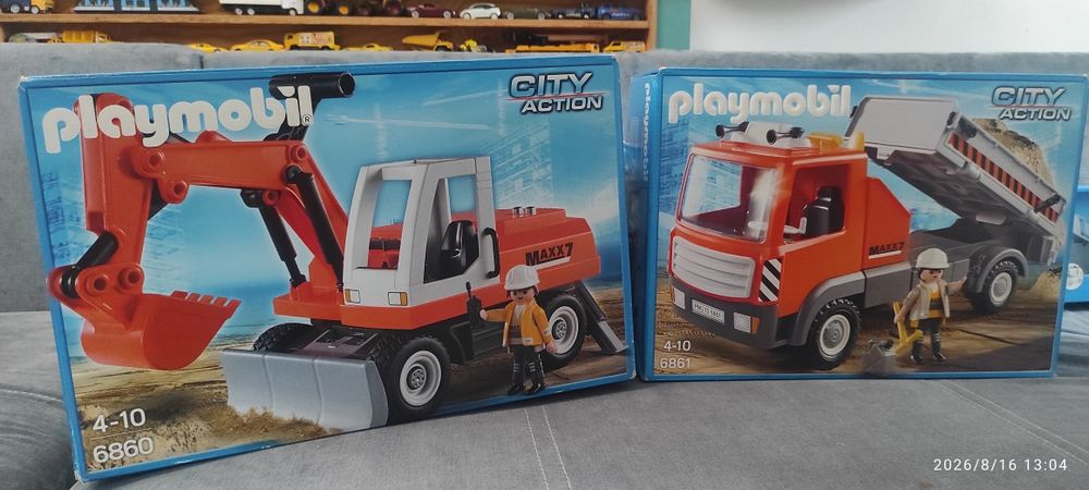 Zestaw Playmobil koparka i ciężarówka  6860 i 6861
