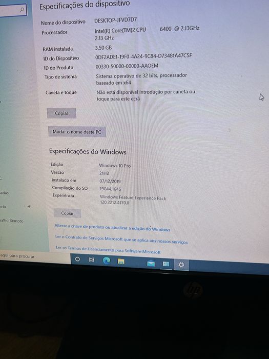 Computador torre Pc com monitor HP 2011x